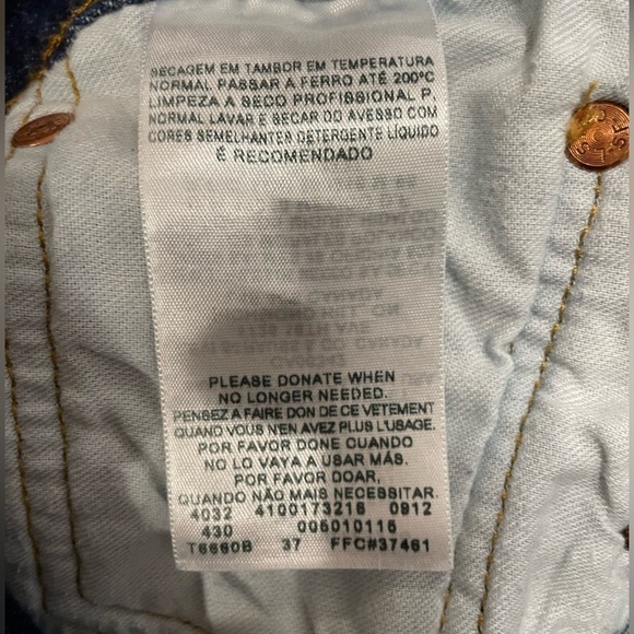 Levi’s 501 Button Fly Jeans Men’s 32x29 100% Cotton Dark Wash Straight Leg EUC - Picture 8 of 12